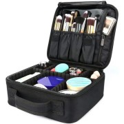 Косметичка органайзер со съёмными перегородками дорожный портативный бьюти кейс с ручкой MA-454
