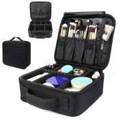 Косметичка органайзер со съёмными перегородками дорожный портативный бьюти кейс с ручкой MA-454