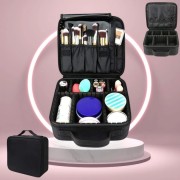 Косметичка органайзер со съёмными перегородками дорожный портативный бьюти кейс с ручкой MA-454