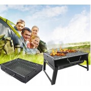 Переносной туристический мангал для барбекю 43x29 см, черный