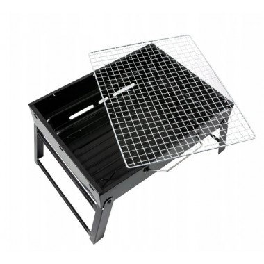 Переносной туристический мангал для барбекю 43x29 см, черный Переносной туристический мангал для барбекю 43x29 см, черный