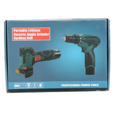 Набор инструмента 2 в 1 на аккумуляторе 12В с шуруповертом и боргаркой AT-AG7501-2 В коробке Набор инструмента 2 в 1 на аккумуляторе 12В с шуруповертом и боргаркой AT-AG7501-2 В коробке