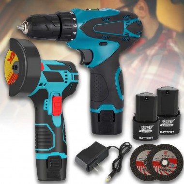 Набор инструмента 2 в 1 на аккумуляторе 12В с шуруповертом и боргаркой AT-AG7501-2 В коробке Набор инструмента 2 в 1 на аккумуляторе 12В с шуруповертом и боргаркой AT-AG7501-2 В коробке