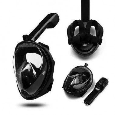 Маска для подводного плавания дайвинга Tribord Easybreath Black Водолазная маска креплением для камеры