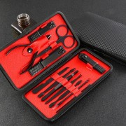 Маникюрный набор из 12 предметов в чехле Красный Набор инструментов для маникюра и педикюра