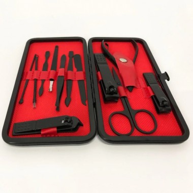Маникюрный набор из 12 предметов в чехле Красный Набор инструментов для маникюра и педикюра