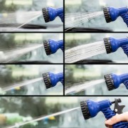 Шланг садовый 120 м для полива с распылителем 7 режимов работы V-HOSE PRO Синий