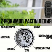 Шланг садовый 120 м для полива с распылителем 7 режимов работы V-HOSE PRO Синий