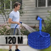 Шланг садовый 120 м для полива с распылителем 7 режимов работы V-HOSE PRO Синий