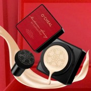 Кушон для лица + спонжик Beauty Linasi Red O`CHEAL, Натуральный оттенок / Тональный крем / Крем пудра