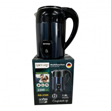 Чайник электрический Синий Rainberg RB-2300 из нержавеющей стали 2200 Вт 1,8л Чайник электрический Синий Rainberg RB-2300 из нержавеющей стали 2200 Вт 1,8л