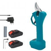 Аккумуляторный секатор для обрезки деревьев и кустарников садовые ножницы с 2 аккумуляторами 24V в кейсе