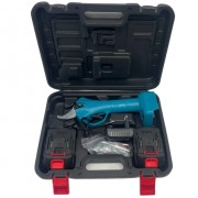 Аккумуляторный секатор для обрезки деревьев и кустарников садовые ножницы с 2 аккумуляторами 24V в кейсе