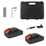 Аккумуляторный секатор для обрезки деревьев и кустарников садовые ножницы с 2 аккумуляторами 24V в кейсе