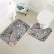 Набор ковриков для ванной и туалета 2шт, 75х45см, 45x38см / Антискользящие коврики в ванную