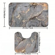 Набор ковриков для ванной и туалета 2шт, 75х45см, 45x38см / Антискользящие коврики в ванную