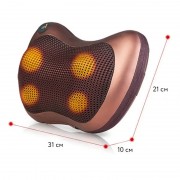 Роликовая массажная подушка для спины и шеи Massage pillow | массажная подушка | массажер с подогревом