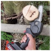 Пила цепная аккумуляторная для обрезки деревьев Daikens 4 дюйма 24 V Черный