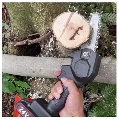 Пила цепная аккумуляторная для обрезки деревьев Daikens 4 дюйма 24 V Черный Пила цепная аккумуляторная для обрезки деревьев Daikens 4 дюйма 24 V Черный