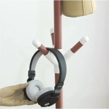 Вешалка стойка напольная для одежды Coat Rack, металлическая на 9 крючков в три яруса разборная на треноге