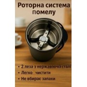 Электрическая кофемолка Rainberg RB-2206 роторная 600 Вт измельчитель для кофе, специй, орехов черная