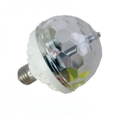 Светодиодная диско лампа в патрон COLOR ROTATING LAMP  E27