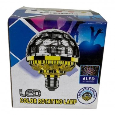 Светодиодная диско лампа в патрон COLOR ROTATING LAMP  E27