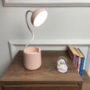 Лампа настольная Risalux сенсорная, LED, 6 Вт, USB, АКБ, 3 режима, белый, 9х9х41 см