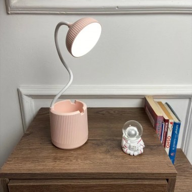 Лампа настольная Risalux сенсорная, LED, 6 Вт, USB, АКБ, 3 режима, белый, 9х9х41 см