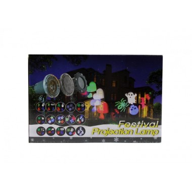 Лазерная установка Festival Projection Lamp уличный проектор с 12 сменными слайдами и пультом