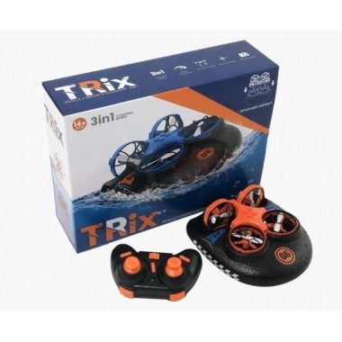 Дрон машинка катер 2в 1 Радиоуправляемый квадрокоптер Trix K2 2в1 Детская игрушка вездеход на пульте