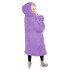 Толстовка - плед с капюшоном HUGGLE HOODIE - BLANKET Фиолетовый, Плед плюшевый, Теплое худи для дома