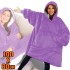 Толстовка - плед с капюшоном HUGGLE HOODIE - BLANKET Фиолетовый, Плед плюшевый, Теплое худи для дома