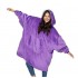 Толстовка - плед с капюшоном HUGGLE HOODIE - BLANKET Фиолетовый, Плед плюшевый, Теплое худи для дома
