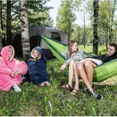 Толстовка - плед с капюшоном HUGGLE HOODIE - BLANKET Фиолетовый, Плед плюшевый, Теплое худи для дома