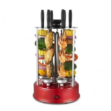 Вертикальная электрошашлычница для дома Zepline ZP-065 3000W 6 шампуров, Электромангал шашлычница кухонная