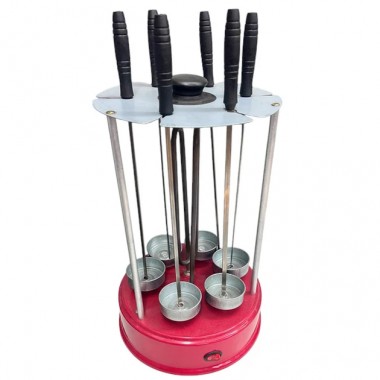 Вертикальная электрошашлычница для дома Zepline ZP-065 3000W 6 шампуров, Электромангал шашлычница кухонная