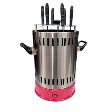 Вертикальная электрошашлычница для дома Zepline ZP-065 3000W 6 шампуров, Электромангал шашлычница кухонная