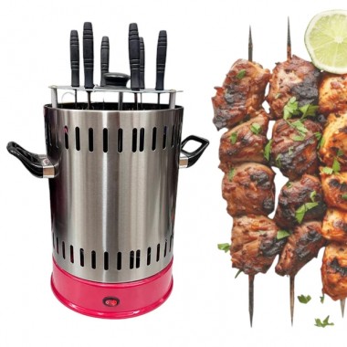 Вертикальная электрошашлычница для дома Zepline ZP-065 3000W 6 шампуров, Электромангал шашлычница кухонная