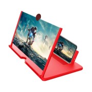 Увеличитель экрана для телефона красный MOBILE PHONE VIDEO AMPLIFIER 3D увеличитель для смартфонов