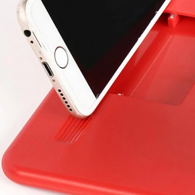 Увеличитель экрана для телефона красный MOBILE PHONE VIDEO AMPLIFIER 3D увеличитель для смартфонов