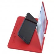 Увеличитель экрана для телефона красный MOBILE PHONE VIDEO AMPLIFIER 3D увеличитель для смартфонов