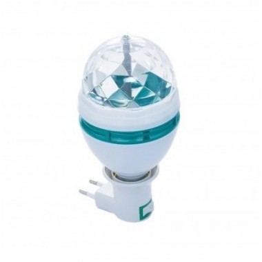 Диско лампа светодиодная вращающаяся Crownberg CB-0301 диско шар для вечеринок