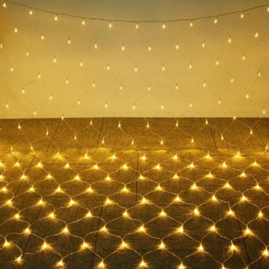 Гирлянда светодиодная сетка занавес 120LED 2×2м Теплый белый RD-7162