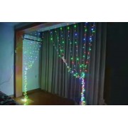 Светодиодная новогодняя гирлянда водопад 2х2 цветная, новогодние гирлянды LED для дома на окно
