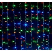 Светодиодная новогодняя гирлянда водопад 2х2 цветная, новогодние гирлянды LED для дома на окно