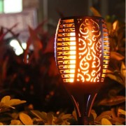 Садовый фонарь-факел 22см на солнечной батарее Уличный фонарь с эффектом пламени