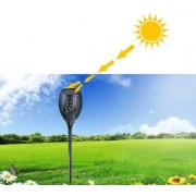 Садовый фонарь-факел 22см на солнечной батарее Уличный фонарь с эффектом пламени