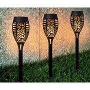 Садовый фонарь-факел 22см на солнечной батарее Уличный фонарь с эффектом пламени