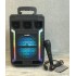 Портативная колонка Kimiso QS-627 на 10 Вт, 1200 мА/ч с микрофоном и светомузыкой (USB/BT/FM)